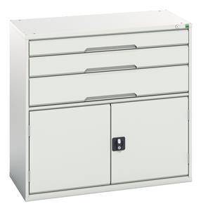 Bott Verso Drawer Cabinets1050 x 550  Tool Storage for garages and workshops Verso 1050 x 550 x 1000H 3 Drawer + 2 Door Cabinet